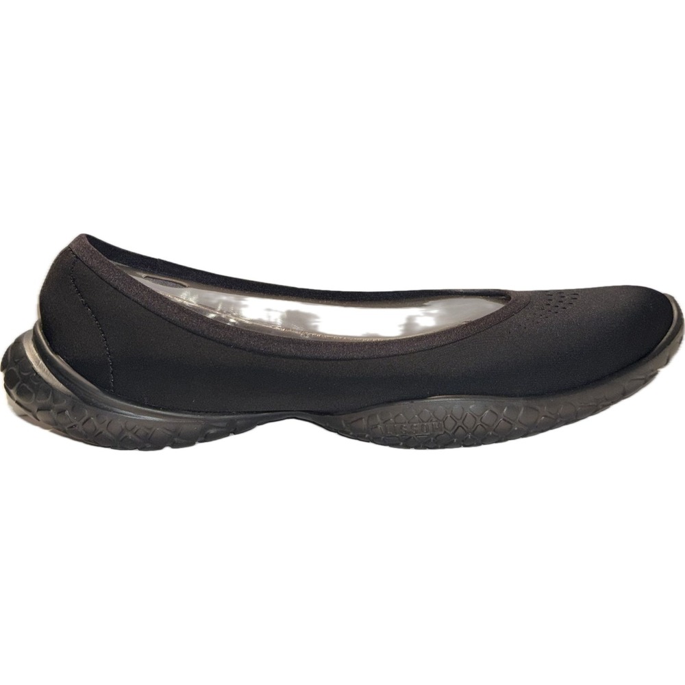 LISSOM Flyte Ballet Flat Gorpcore Black Stretch Comfort Walking Shoe 10